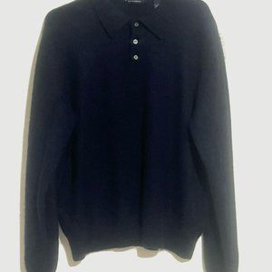 Grant Thomas 2 Ply Cashmere Men's Blue Sweater XL